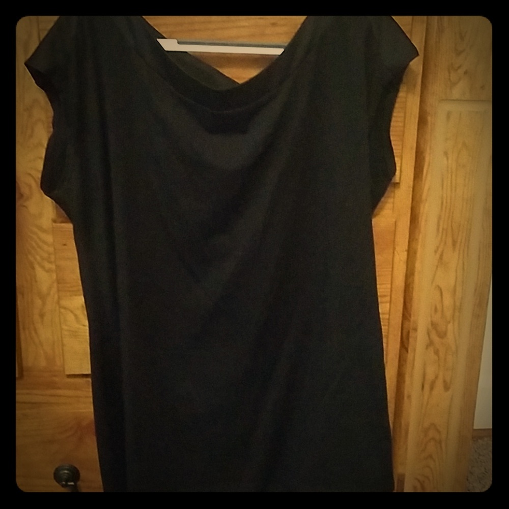 Ann Taylor black sleeveless on the shoulder